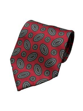 Brettons Ancient Madder Tie 100% Silk Satin Made in Canada Red 3.5"